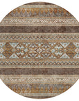 Southwest Brown Washable Indoor-Outdoor Rug