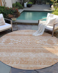 Southwest Copper Washable Indoor-Outdoor Rug