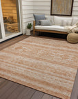 Southwest Copper Washable Indoor-Outdoor Rug