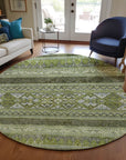 Addison Rugs Southwest Green Washable Indoor-Outdoor Rug