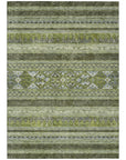 Southwest Green Washable Indoor-Outdoor Rug