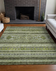 Addison Rugs Southwest Green Washable Indoor-Outdoor Rug