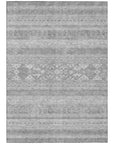Southwest Grey Washable Indoor-Outdoor Rug