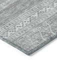 Southwest Grey Washable Indoor-Outdoor Rug