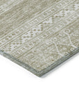 Southwest Khaki Washable Indoor-Outdoor Rug