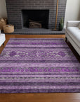 Addison Rugs Southwest Purple Washable Indoor-Outdoor Rug