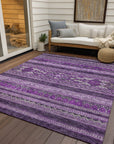 Southwest Purple Washable Indoor-Outdoor Rug