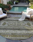 Addison Rugs Southwest Taupe Washable Indoor-Outdoor Rug