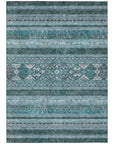 Southwest Teal Washable Indoor-Outdoor Rug