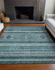 Addison Rugs Southwest Teal Washable Indoor-Outdoor Rug
