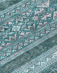 Southwest Teal Washable Indoor-Outdoor Rug
