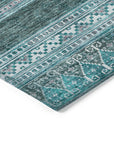 Southwest Teal Washable Indoor-Outdoor Rug