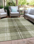 Addison Rugs Spiral Whispers Aloe Washable Indoor-Outdoor Rug