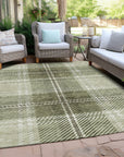 Spiral Whispers Aloe Washable Indoor-Outdoor Rug