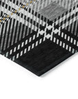 Addison Rugs Spiral Whispers Black Washable Indoor-Outdoor Rug