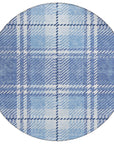 Addison Rugs Spiral Whispers Blue Washable Indoor-Outdoor Rug