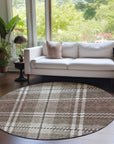 Addison Rugs Spiral Whispers Brown Washable Indoor-Outdoor Rug