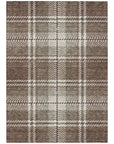 Addison Rugs Spiral Whispers Brown Washable Indoor-Outdoor Rug