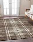 Addison Rugs Spiral Whispers Brown Washable Indoor-Outdoor Rug