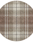 Addison Rugs Spiral Whispers Brown Washable Indoor-Outdoor Rug