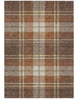 Addison Rugs Spiral Whispers Chocolate Washable Indoor-Outdoor Rug