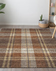 Addison Rugs Spiral Whispers Chocolate Washable Indoor-Outdoor Rug