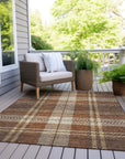 Addison Rugs Spiral Whispers Chocolate Washable Indoor-Outdoor Rug