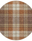 Addison Rugs Spiral Whispers Chocolate Washable Indoor-Outdoor Rug