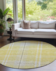 Addison Rugs Spiral Whispers Gold Washable Indoor-Outdoor Rug
