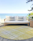 Addison Rugs Spiral Whispers Gold Washable Indoor-Outdoor Rug