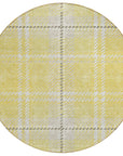 Addison Rugs Spiral Whispers Gold Washable Indoor-Outdoor Rug