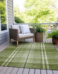 Addison Rugs Spiral Whispers Green Washable Indoor-Outdoor Rug