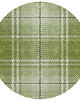 Addison Rugs Spiral Whispers Green Washable Indoor-Outdoor Rug