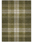 Addison Rugs Spiral Whispers Olive Washable Indoor-Outdoor Rug