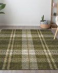 Addison Rugs Spiral Whispers Olive Washable Indoor-Outdoor Rug