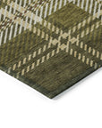 Addison Rugs Spiral Whispers Olive Washable Indoor-Outdoor Rug
