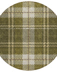Addison Rugs Spiral Whispers Olive Washable Indoor-Outdoor Rug