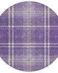 Addison Rugs Spiral Whispers Purple Washable Indoor-Outdoor Rug