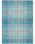 Addison Rugs Spiral Whispers Teal Washable Indoor-Outdoor Rug