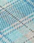 Addison Rugs Spiral Whispers Teal Indoor-Outdoor Rug with Matching Throw