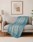 Addison Rugs Spiral Whispers Teal Indoor-Outdoor Rug with Matching Throw
