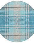 Addison Rugs Spiral Whispers Teal Washable Indoor-Outdoor Rug
