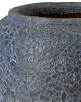 Emissary Squat Round Outdoor Ceramic Planter