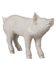 Emissary Standing Pig White Ceramic Sculpture