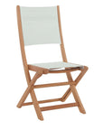 Stella Teak Outdoor Folding Chair-Outdoor Dining Chairs-HiTeak-White-LOOMLAN