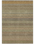 Addison Rugs Stripes Brown Washable Indoor-Outdoor Rug