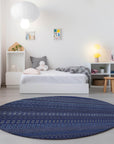 Addison Rugs Stripes Navy Washable Indoor-Outdoor Rug