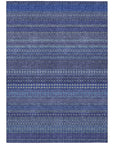 Addison Rugs Stripes Navy Washable Indoor-Outdoor Rug