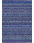 Addison Rugs Stripes Navy Washable Indoor-Outdoor Rug