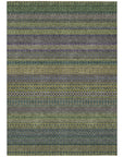Addison Rugs Stripes Olive Washable Indoor-Outdoor Rug